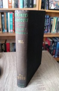 The spine of the book 'Family Ghosts'