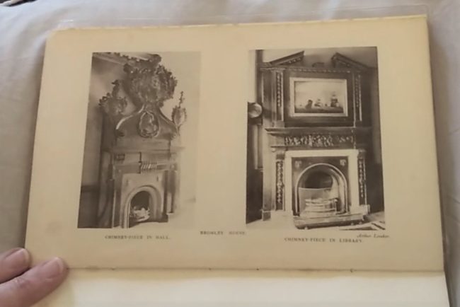 Photographs of 2 18th century fireplaces